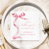 Pink Bow Sweet Little Girl Baby Dusche Serviette