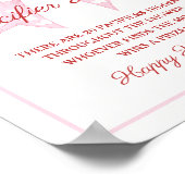 Pink Bow Sweetheart Baby Dusche Schnuller Jagd Spi Poster (Ecke)