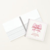 Pink Bow Sweetheart Baby Showbook Notizblock (Innenseite)