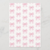 Pink Bow Sweetheart Baby würde Mommy eher Spiel Hinweiskarte (Rückseite)