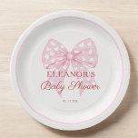 Pink Bow Sweetheart Girl Baby Dusche Pappteller<br><div class="desc">Pink Bow Sweetheart Baby Showpaper Teller</div>