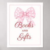 Pink Bow Sweetheart Kinderdusche Bücher und Gesche Poster (Vorne)