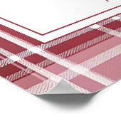 Pink Bow Teddy Bear Birthday Welcome Sign Poster (Ecke)