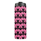 Pink Bow Thermal Tumbler Thermosbecher (Vorderseite)