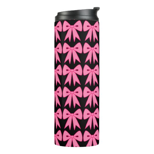 Pink Bow Thermal Tumbler Thermosbecher (Nach links gedreht)