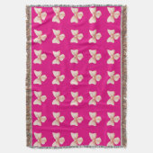Pink Bow Throw Blanket Decke (Vorderseite Vertikal)