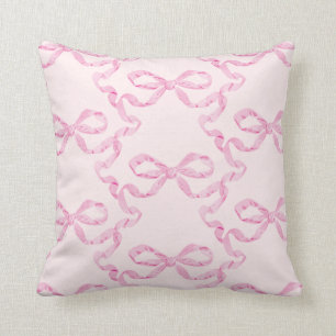 Pink Bow Throw Kissen