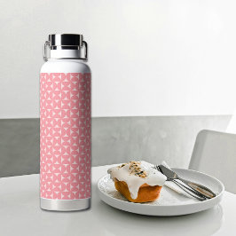 Pink Bow Tie Pattern Water Bottle Trinkflasche