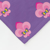 Pink Bow-Tied Lilie Muster Fleecedecke (Ecke)