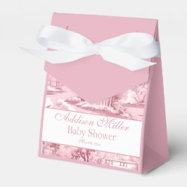 Pink Bow Toile Französisch Coquette Gefallen Box Geschenkschachtel