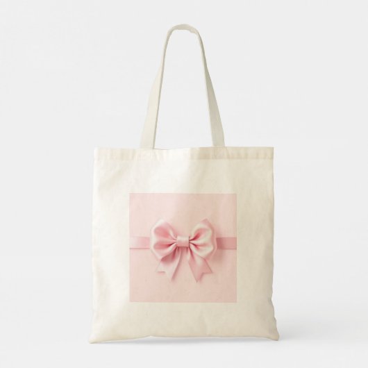 Pink Bow Tote Bag Tragetasche (Rückseite)