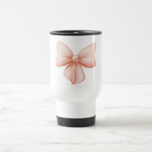 Pink Bow Travel Mug Reisebecher