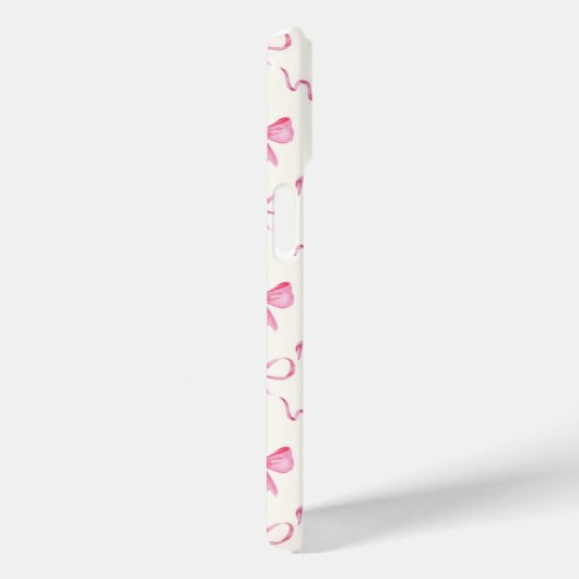 Pink Bow Trellis Coquette Pattern Case-Mate iPhone Hülle (Rückseite / Rechts)