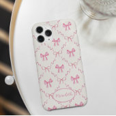 Pink Bow Trellis Coquette Pattern Case-Mate iPhone Hülle