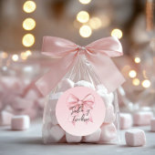 Pink Bow Twelve Birthday  Runder Aufkleber