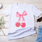 Pink Bow und Cherries, Coquetsche T-Shirt