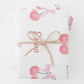 Pink Bow und Cherry Personalisierter Name eines be Geschenkpapier Set (Beispiel)