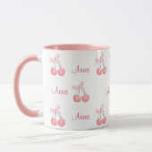 Pink Bow und Cherry Personalisierter Name eines be Tasse (Links)