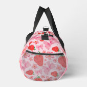 Pink Bow und Strawberry Girly Pattern Duffel Bag Duffle Bag (Rechts)