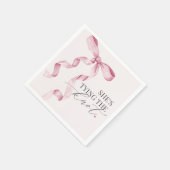 Pink Bow verbindet das Brautparty des Knotens Serviette (Ecke)