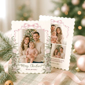 Pink Bow Vier Foto Weihnachten