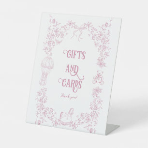 Pink Bow Vintag Floral Baby Duschgeschenk Sockelschild