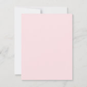 Pink Bow Wappen Taufe Einladung (Rückseite)