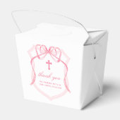 Pink Bow Wappen Taufe raus Geschenkschachtel (Rückseite)