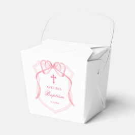 Pink Bow Wappen Taufe raus Geschenkschachtel