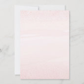 Pink Bow Wasserfarbe 1. Geburtstag Einladung (Rückseite)