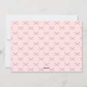 Pink Bow Wavy Foto Weihnachten (Rückseite)