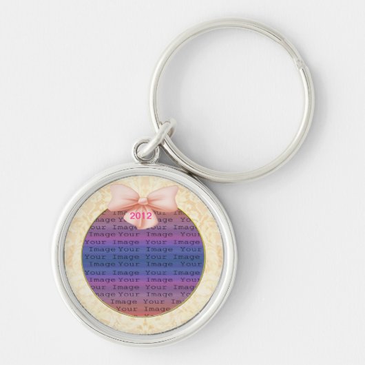 Pink Bow Wedding Key Chain Schlüsselanhänger (Vorne)