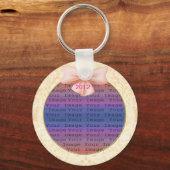 Pink Bow Wedding Key Chain Schlüsselanhänger (Vorderseite)