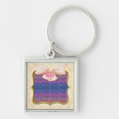 Pink Bow Wedding Key Chain Schlüsselanhänger (Vorne)