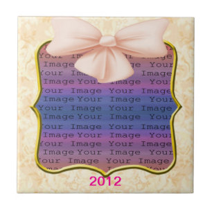 Pink Bow Wedding Tile Fliese