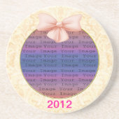 Pink Bow Wedding Untersetzer (Vorne)