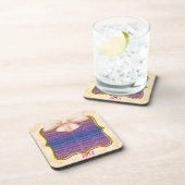 Pink Bow Wedding Untersetzer (Rechte Seite)