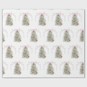 Pink Bow Weihnachten Geschenkpapier (Flach)