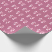 Pink Bow Weihnachten Geschenkpapier (Ecke)