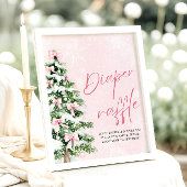 Pink Bow Weihnachtsbaum Kinderdusche Windelwanne R Poster