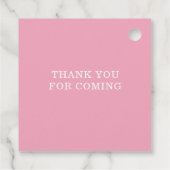 Pink Bow Weihnachtsbaum Merry Little Baby Dusche Geschenkanhänger (Rückseite)