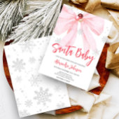 Pink Bow Weihnachtsdusche Einladung