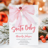 Pink Bow Weihnachtsdusche Einladung