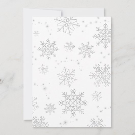 Pink Bow Weihnachtsdusche Einladung (Rückseite)