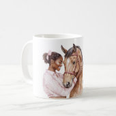 Pink Bow Western Farm Cowgirl Horse Kaffeetasse (Vorderseite Links)