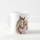 Pink Bow Western Farm Cowgirl Horse Kaffeetasse (Vorderseite Links)