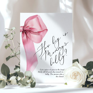 Pink Bow Wie groß ist das Bauchspiel von Mommys Poster