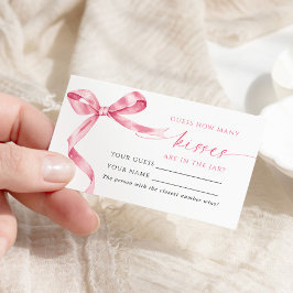 Pink Bow Wie viele Kisses Showspielkarte Platzkarte