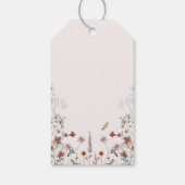 Pink Bow Wildblume Babydusche Geschenk Gefallen Ta Geschenkanhänger (Rückseite)