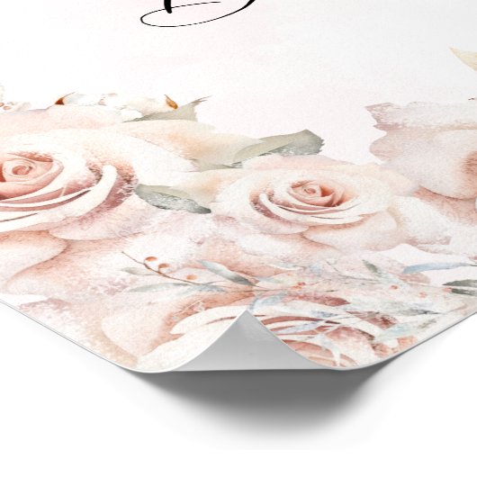 Pink Bow Winter Baby Dusche Willkommen Poster (Ecke)